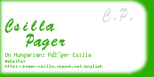 csilla pager business card